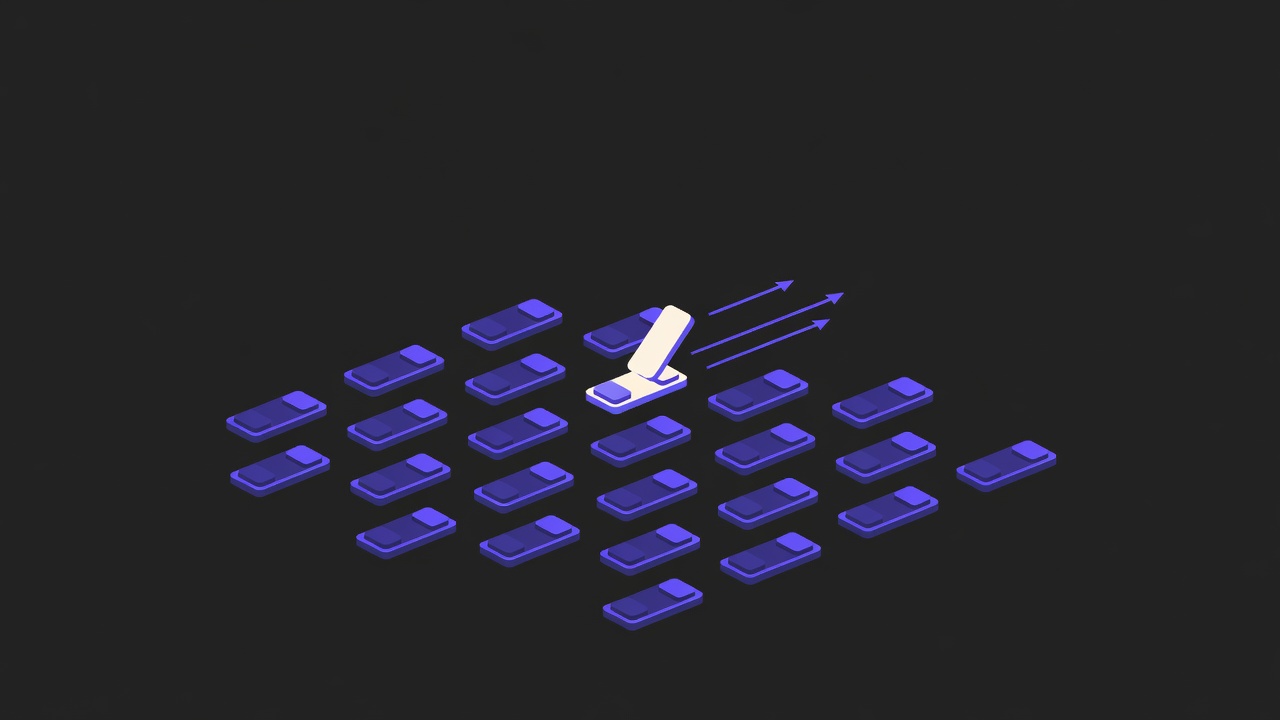 Abstract illustration accompanying The assistant stops asking and starts doing