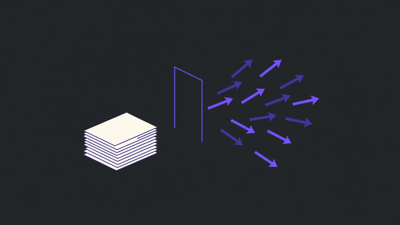 Abstract illustration accompanying Draft, don't send: what a false AI tip teaches small businesses