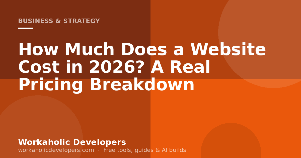 How Much Does a Website Cost in 2026? A Real Pricing Breakdown
