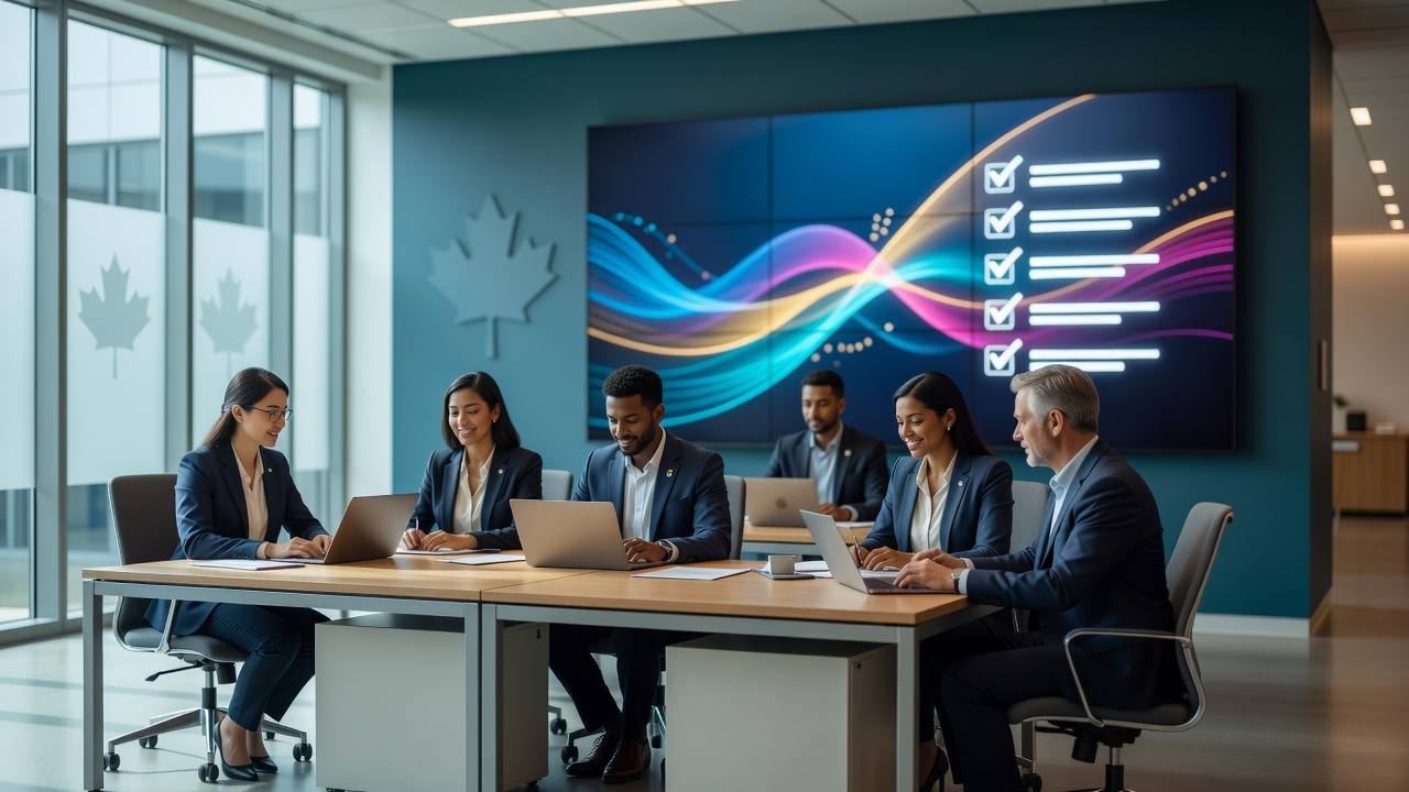 ClassTrack Canadian education management platform dashboard — automated compliance checks on international student documents, cohorts, Learning Hub and AI assistant, engineered by Workaholic Developers.