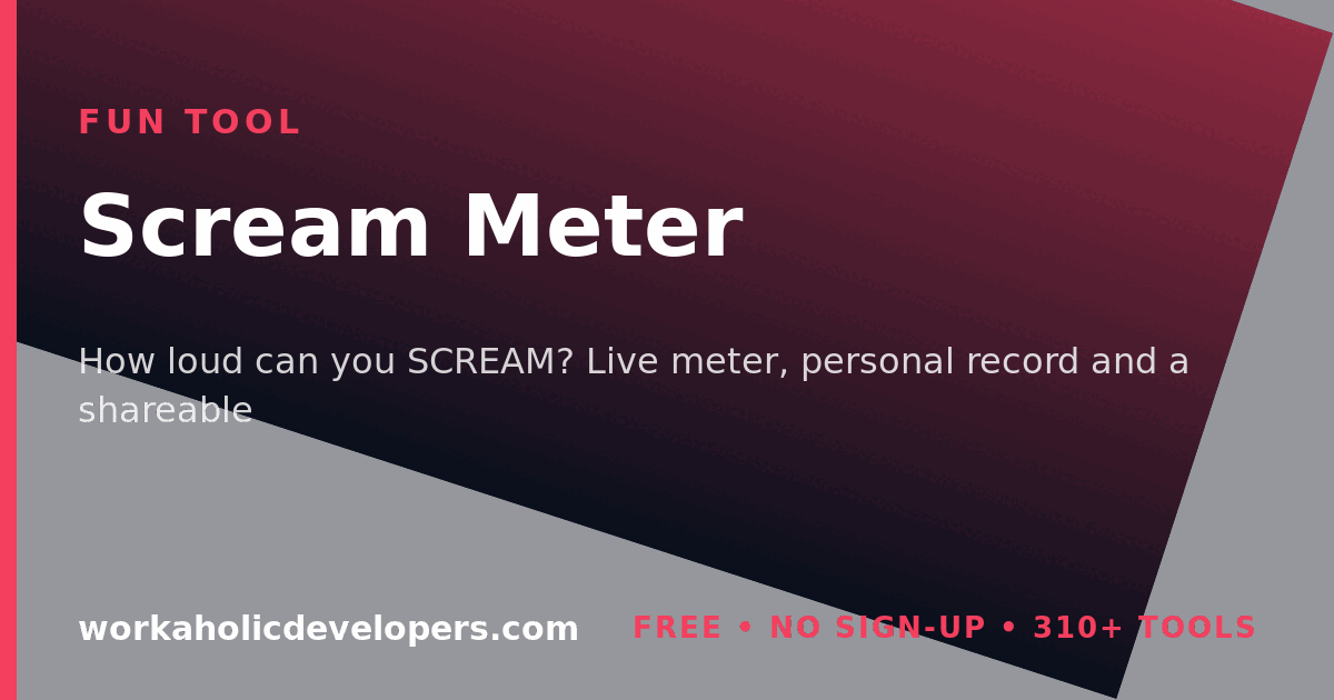 Scream Meter — Free Online Fun Tool